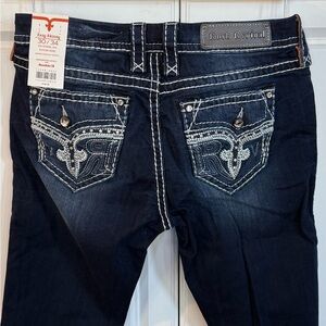 Rock Revival Easy Skinny Jeans in Dark Blue
